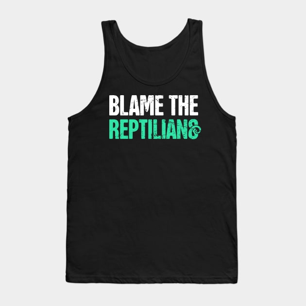 Reptilian Conspiracy Theorist Theory Tank Top by MeatMan